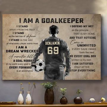 Soccer Goalkeeper Personalized Poster, Gift For Soccer Lovers