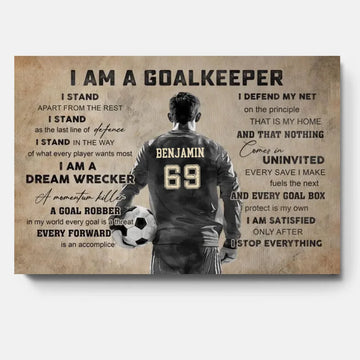 Soccer Goalkeeper Personalized Poster, Gift For Soccer Lovers