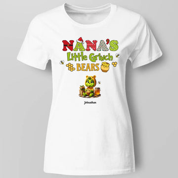 Nana’s Little Grinch Bears Personalized Shirt, Gift For Grandma Hoodie, Sweatshirt