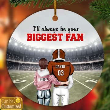 To Me Your’re Always a Winner Personalized Ceramic Ornament - Gifts For Football Couple