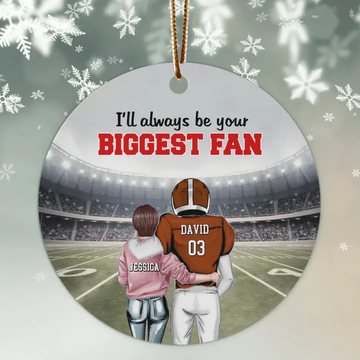 To Me Your’re Always a Winner Personalized Ceramic Ornament - Gifts For Football Couple