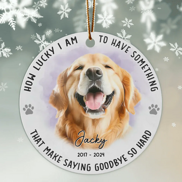 Custom Photo No Longer By My Side But Forever In My Heart, Memorial Personalized Custom Ceramic Ornament, Sympathy Gift, Christmas Gift For Pet Owners, Pet Lovers