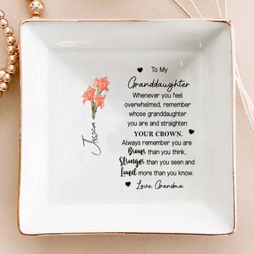 Always Remember You Are Braver Than You Believe - Personalized Custom Jewelry Dish