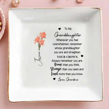 Always Remember You Are Braver Than You Believe - Personalized Custom Jewelry Dish