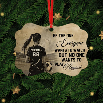 Be The One Everyone Wants To, Personalized Soccer Boy Christmas Ornament, Gift For Soccer Lovers