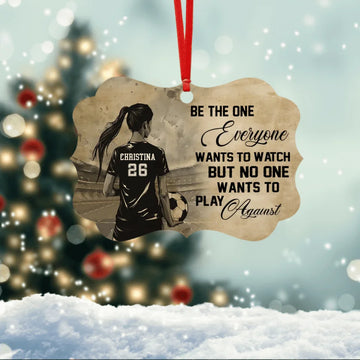 Be The One Everyone Wants To, Personalized Soccer Boy Christmas Ornament, Gift For Soccer Lovers