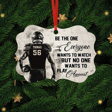 Be The One Everyone Wants To Watch, Personalized Football Boy Christmas Ornament, Gift For Football Lovers