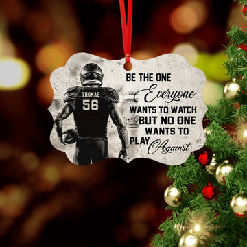 Be The One Everyone Wants To Watch, Personalized Football Boy Christmas Ornament, Gift For Football Lovers