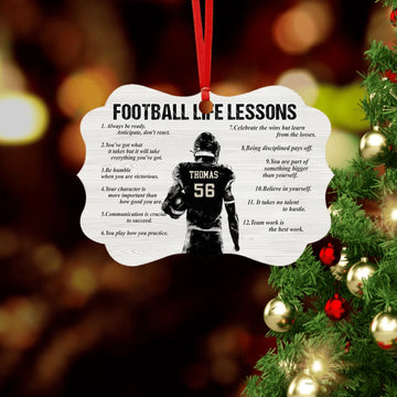 American Football Life Lessons, Personalized Aluminium Ornament, Gift For American Football Lovers