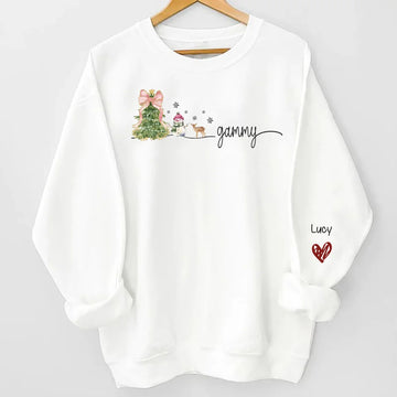 Mimi Christmas Snowman And Grandkids Christmas Sweatshirt - Personalized Family Gift For Grandma