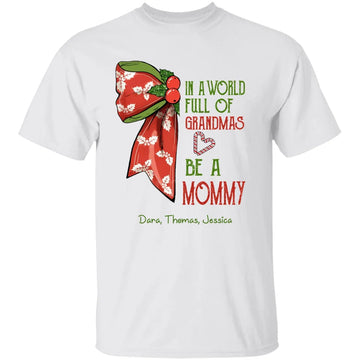 In A World Full Of Grandmas Be A Mimi Christmas Light Personalized Nickname Christmas Shirt For Grandma