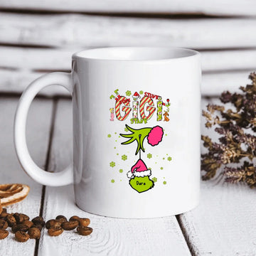 Custom Christmas Grandma Kid Name Personalized Mug - Gift For Nana, Grandma Coffee Mugs