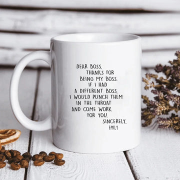 If I Had A Different Boss, Personalized Custom Coffee Mug, Gift for Co-Worker, Boss, Manager