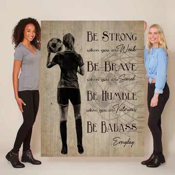 Be Strong When You Are Weak, Boy Girl Soccer Personalized Blanket, Blanket Gift For Soccer Lovers