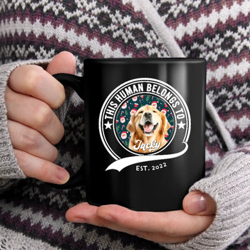 This Human Belongs To Dog Cat Mug - Gift For Dogs, Cats Lovers