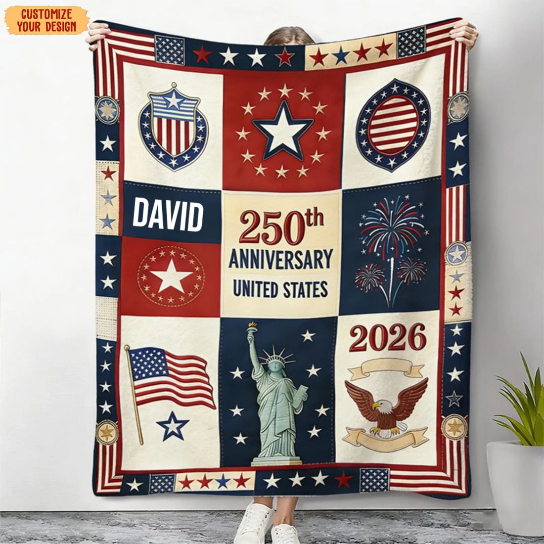 250th Anniversary - Personalized Patriot Blanket
