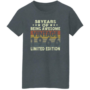 58 Years Of Being Awesome Vintage 1966 Limited Edition Shirt 58th Birthday Gifts Shirt Women's T-Shirt