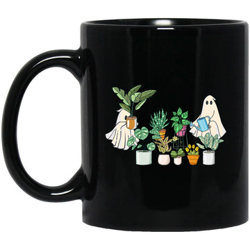 Ghost Gardening Plant Halloween Gift Mug