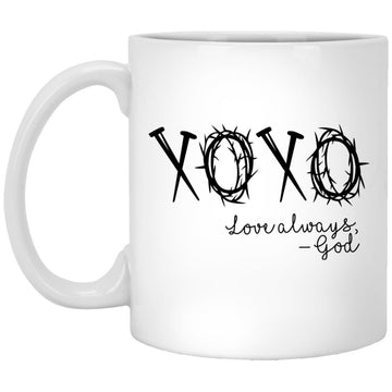 XOXO Love Always God Mugs, Christian Gift Mug, Faith Shirt For Her