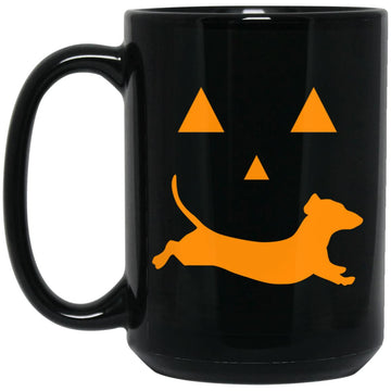 Dachshund Halloween Pumpkin Funny Mug Dog Lovers Gifts Coffee Mugs