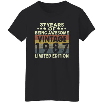 37 Years Of Being Awesome Vintage 1987 Limited Edition Shirt 37th Birthday Gifts Shirt Women's T-Shirt