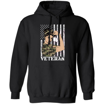 Strong Female Veteran Shirt - American Women Veteran Gift Shirts