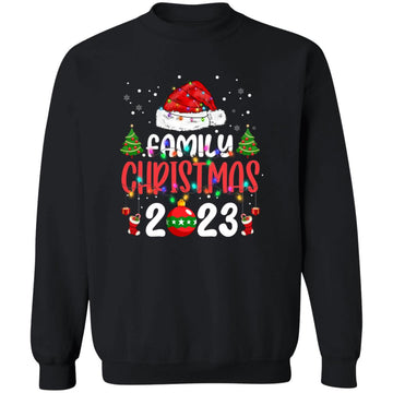 Christmas 2023 Family Matching Outfits Team Santa Elf Squad Shirt Unisex Crewneck Pullover Sweatshirt