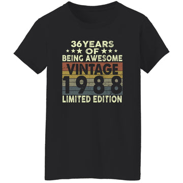 36 Years Of Being Awesome Vintage 1988 Limited Edition Shirt 36th Birthday Gifts Shirt Women's T-Shirt