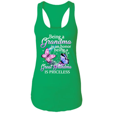 Butterfly Being A Grandma Is Honor Being A Great Grandma Is Priceless Shirt Gift For Grandma, Mom, Mother’s Day Gift