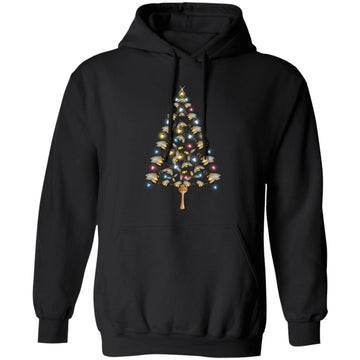 Bees Tree Christmas Sweater Xmas For Bees Lover Shirt Unisex Pullover Hoodie
