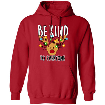 Be Kind To Everyone Reindeer Christmas Light Shirt