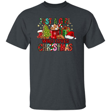 Just A Girl Who Loves Hot Cocoa Funny Christmas Shirt Gildan Ultra Cotton T-Shirt