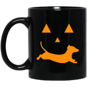 Dachshund Halloween Pumpkin Funny Mug Dog Lovers Gifts Coffee Mugs