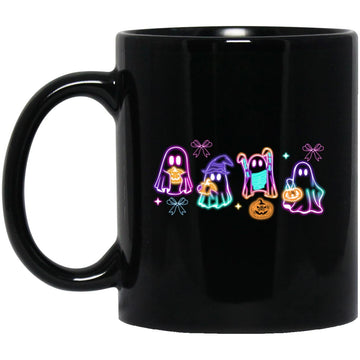 Ghost Halloween Mug, Halloween Ghost Neon Coffee Mugs, Halloween Pumpkin Mugs, Spooky Season