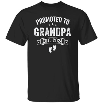 Promoted To Grandpa EST 2024 New First Grandpa 2024 T-Shirt