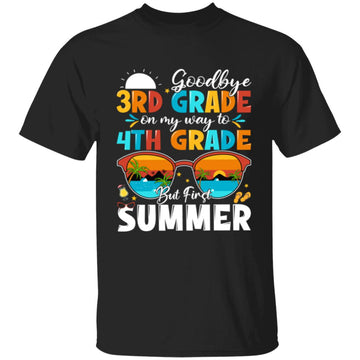 Goodbye 3rd Grade Graduation To 4th Grade Hello Summer Kids Shirt