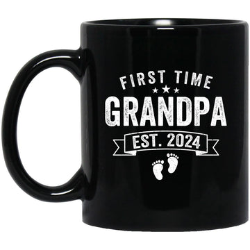 First Time Grandpa 2024 For Grandfather To Be Gift Mug