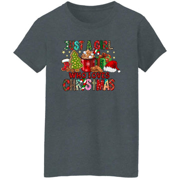 Just A Girl Who Loves Hot Cocoa Funny Christmas Shirt Women's T-Shirt