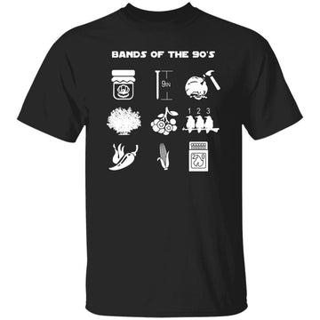 Funny Retro Popular Music Bands Of The 90s Shirt