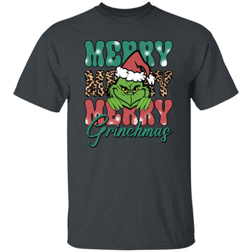 Merry Merry Merry Grinchmas Christmas Funny Gildan Ultra Cotton T-Shirt