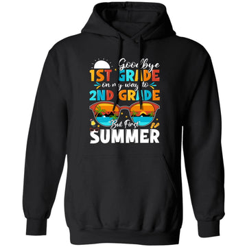 Goodbye 1st Grade Graduation To 2nd Grade Hello Summer Kids Shirt