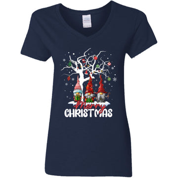 Merry Christmas Gnomes Xmas Family Men Women Shirt Women's V-Neck T-Shirt