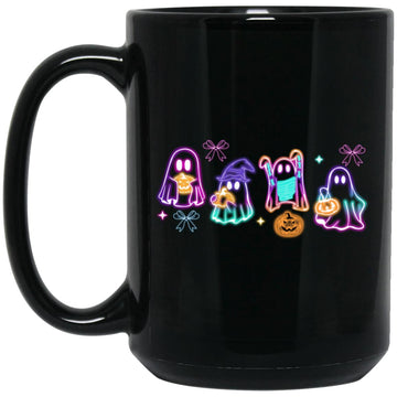 Ghost Halloween Mug, Halloween Ghost Neon Coffee Mugs, Halloween Pumpkin Mugs, Spooky Season