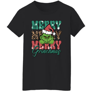 Merry Merry Merry Grinchmas Christmas Funny Women's T-Shirt