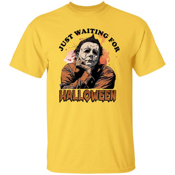 Just Waiting For Halloween Shirt - Fall Sweatshirt,  Autumn Shirts, Thanksgiving Gift Hoodie