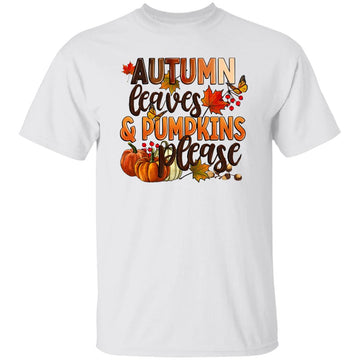Autumn Leaves And Pumpkins Please Halloween Shirt, Fall Sweatshirt,  Thanksgiving Gift Hoodie
