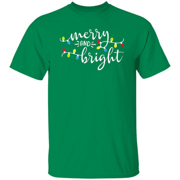 Christmas Shirts Womens Merry and Bright Shirt Xmas Holiday Sweatshirt Christmas Lights