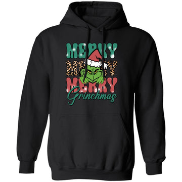 Merry Merry Merry Grinchmas Christmas Funny Unisex Pullover Hoodie