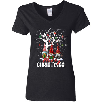 Merry Christmas Gnomes Xmas Family Men Women Shirt Women's V-Neck T-Shirt