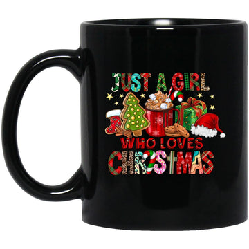 Just A Girl Who Loves Christmas Holiday Winter Mug - Xmas Gifts Coffee Mugs